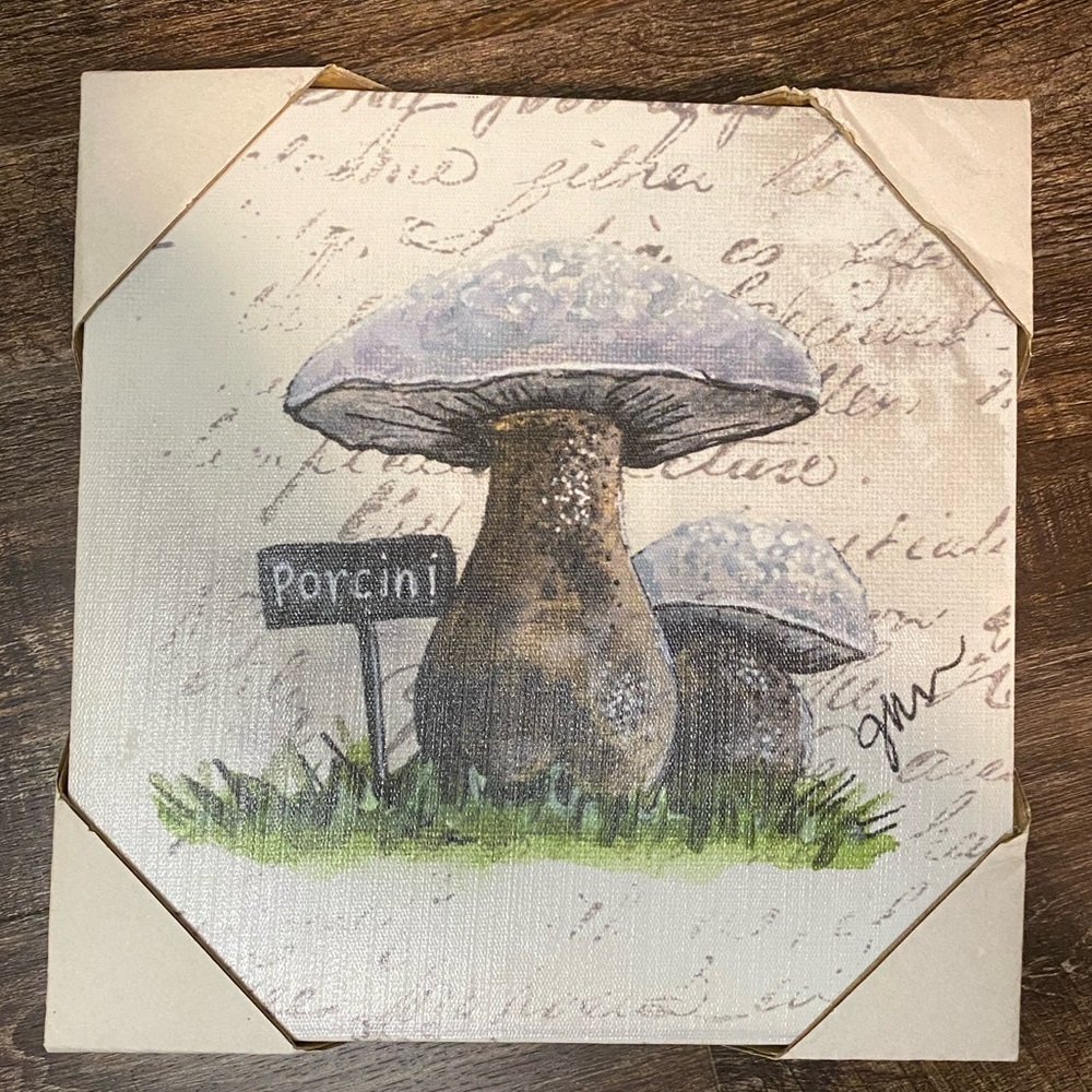 Hobby Lobby “Porcini” Mushroom Canvas Wall Decor